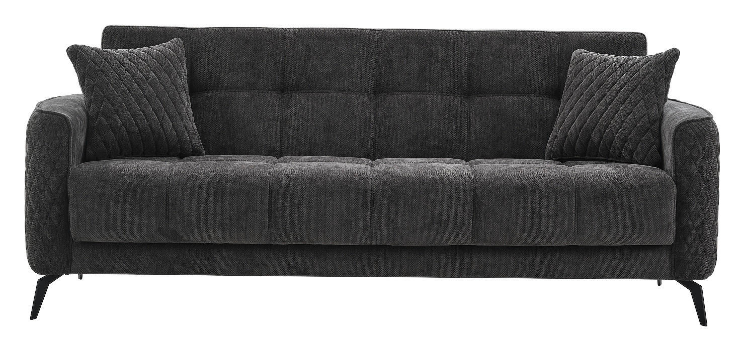 Sofa 3-2-1 Lendor grau Webstoff Lendor - schwarz/grau