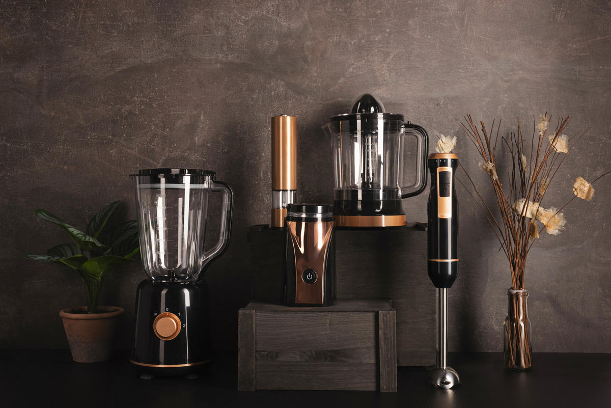 BERGNER Stabmixer schwarz Edelstahl B/H/L: ca. 8x22,5x13 cm COPPER - schwarz (13,00/8,00/22,50cm) - BERGNER