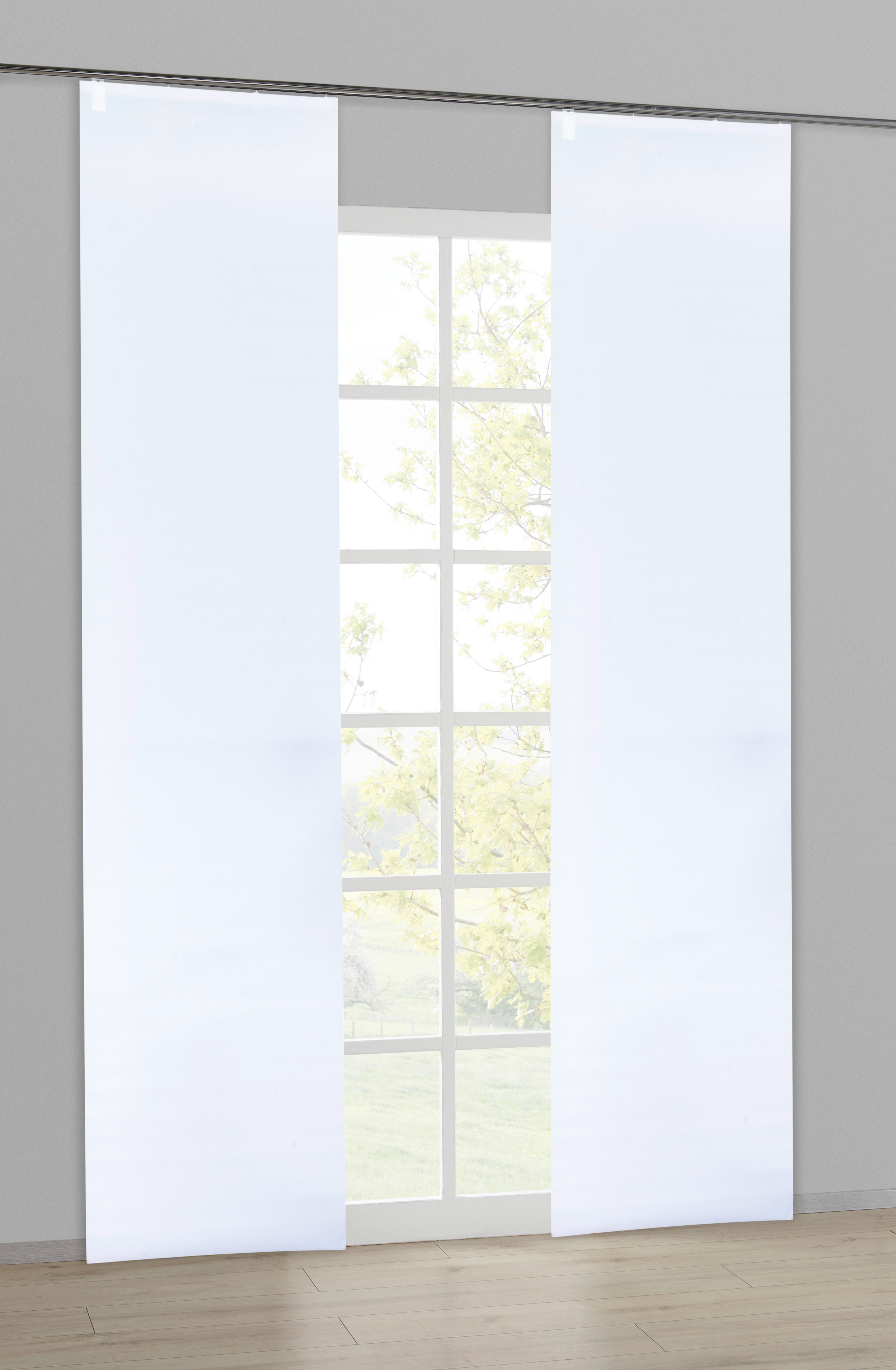 Schiebevorhang Neapel weiß B/L: ca. 60x245 cm Neapel - weiß (60,00/245,00cm) - POCOline