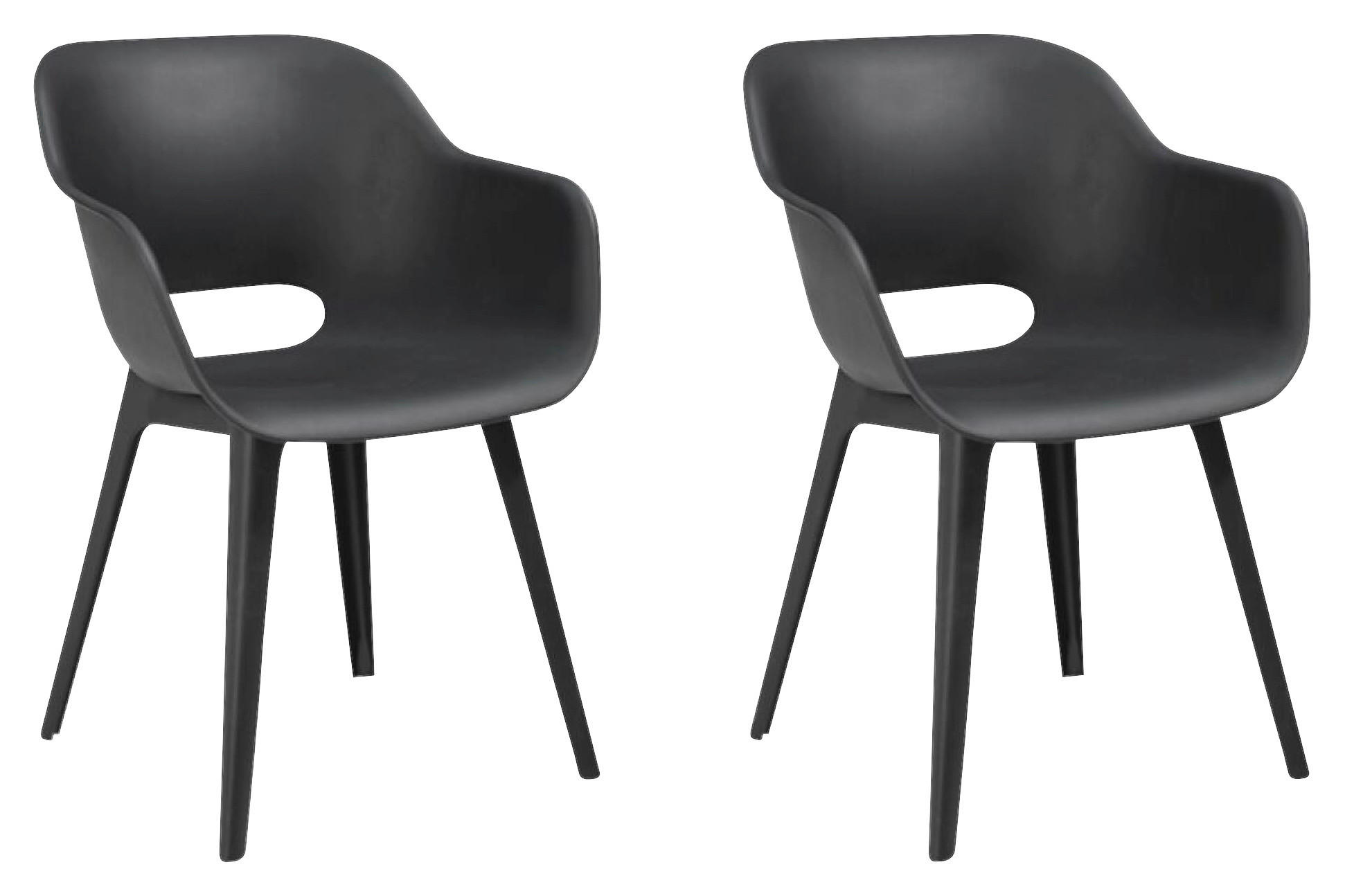 Jardin Gartenstuhl Akola grau Polypropylen B/H/L: ca. 60x62x60 cm Akola - Graphit/grau (60,00/60,00/62,00cm) - Jardin