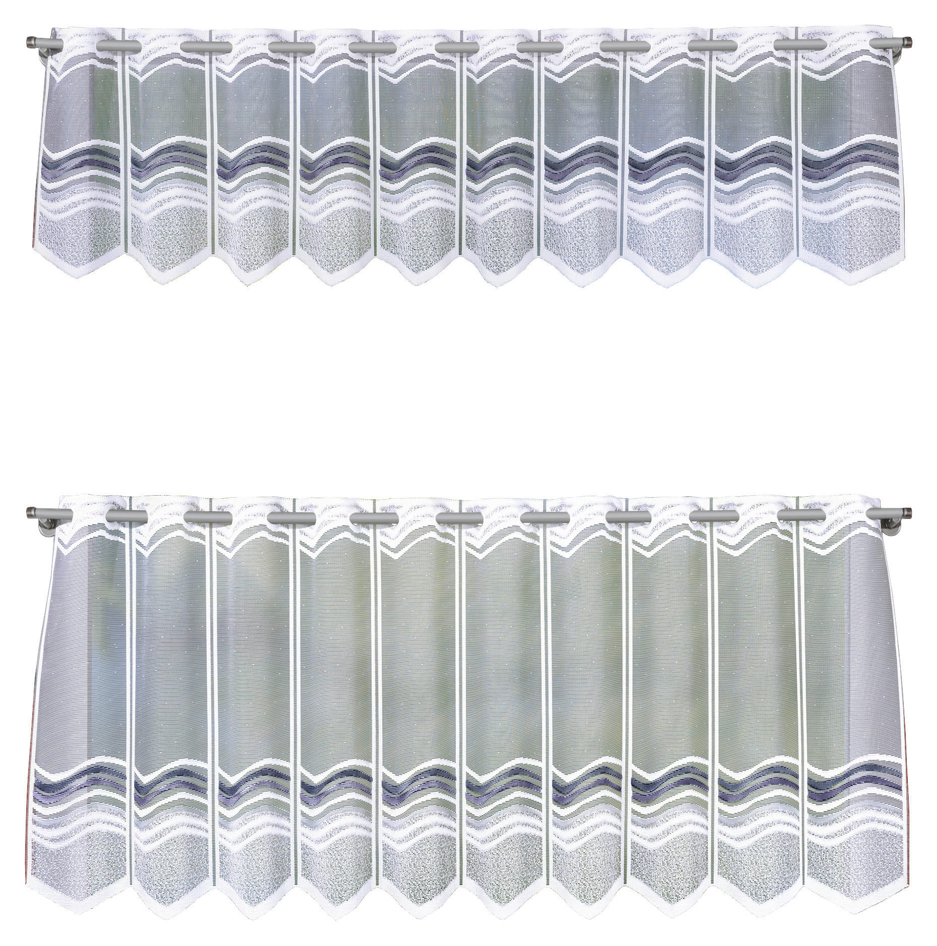 Thumbnail - POCOline Scheibengardine Juist grau B/L: ca. 140x45 cm