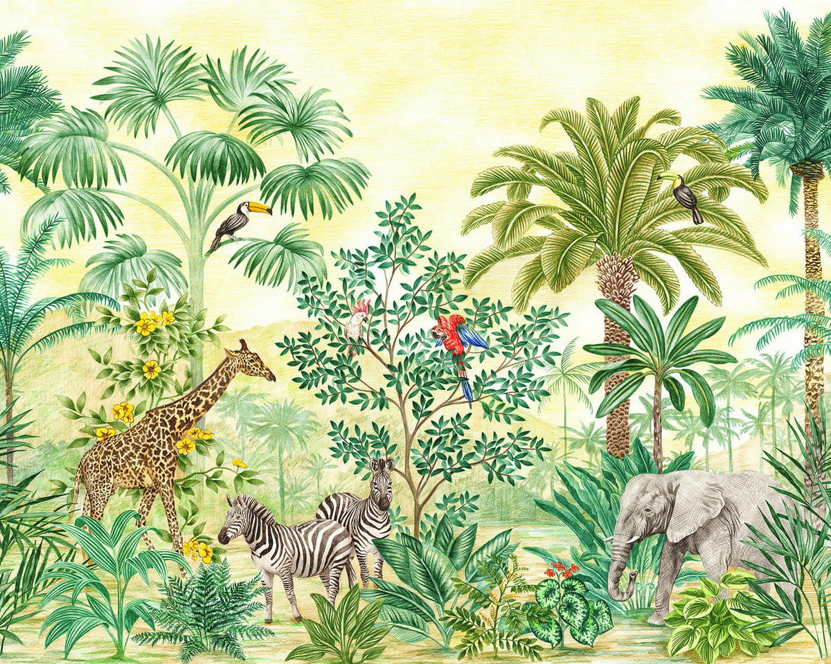 Komar Fototapete Jungle Adventure B/L: ca. 350x280 cm Jungle Adventure - (350,00/280,00cm) - Komar
