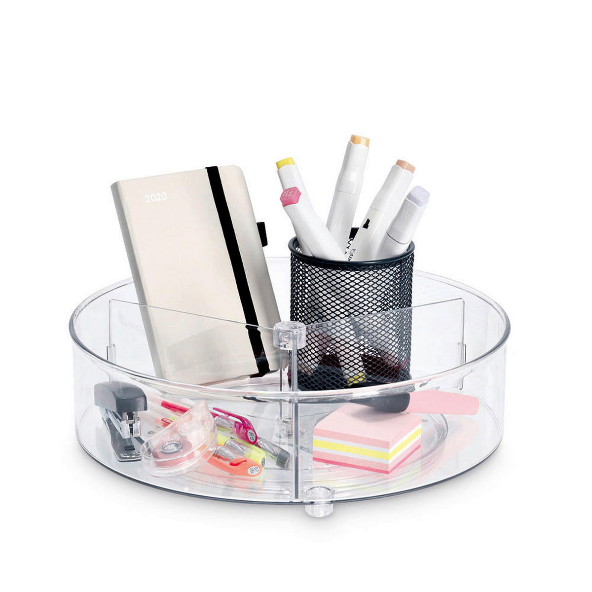 Zeller Dreh-Organizer transparent Kunststoff B/H/L: ca. 27x8,5x27 cm Dreh-Organizer - transparent (27,00/27,00/8,50cm) - Zeller
