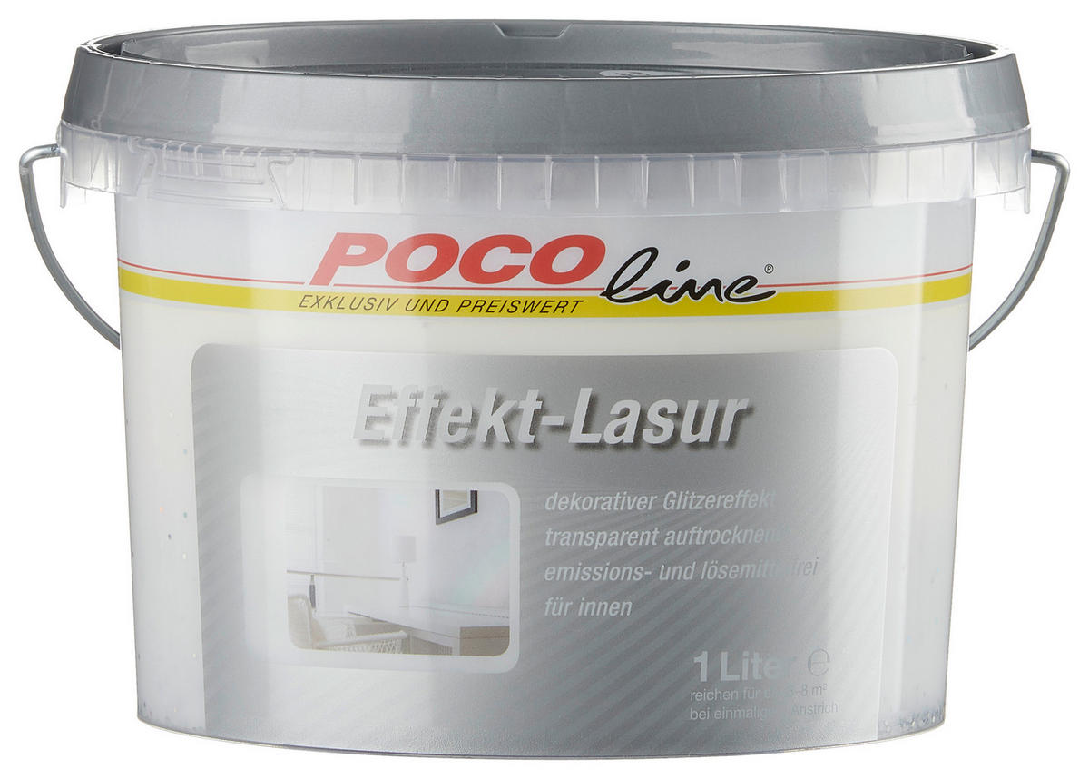 POCOline Effekt-Lasur silber ca. 1 l Effekt-Lasur 1l - silber (1,00l) - POCOline