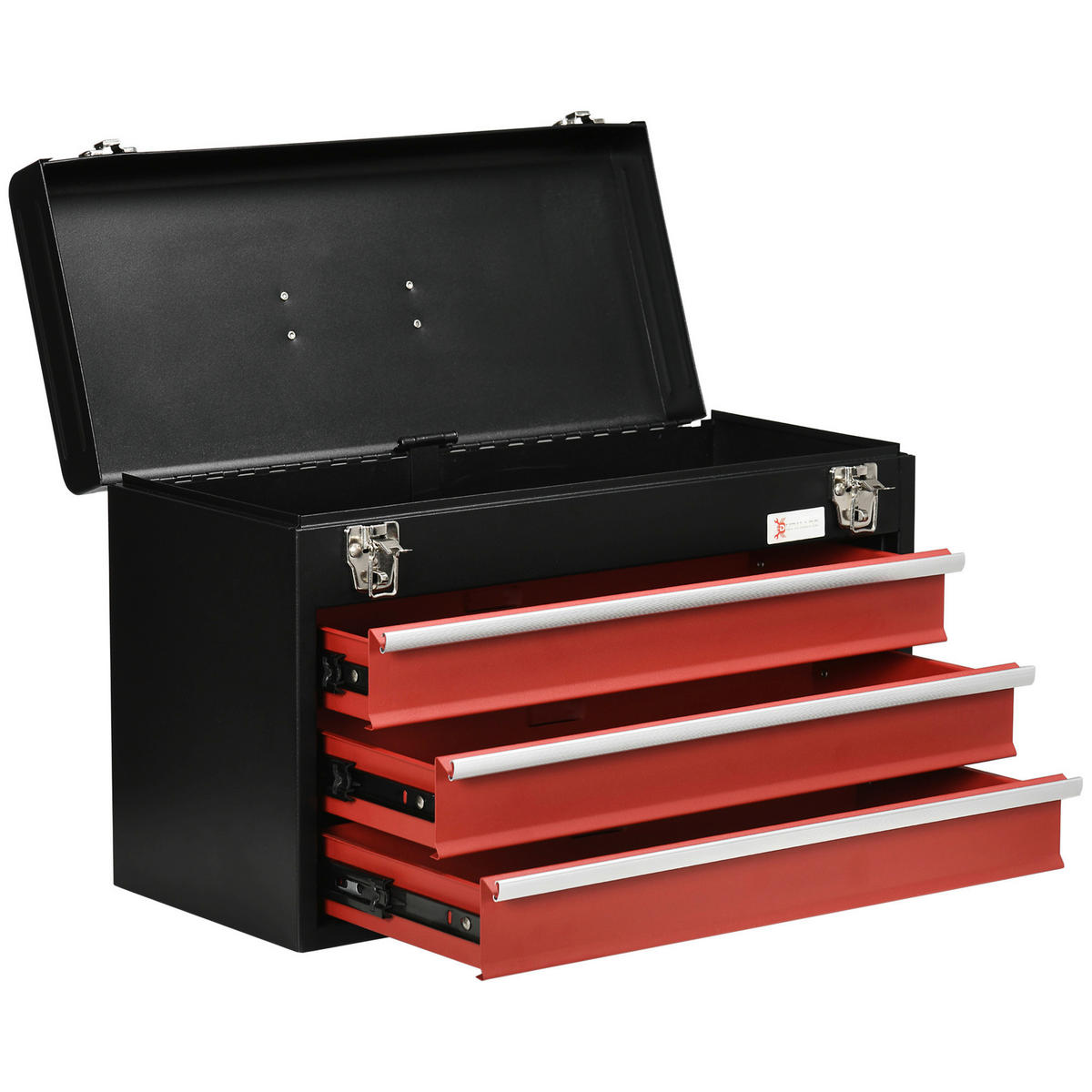 B/H/L: ca. 22x51x32 cm Werkzeugkiste - rot/schwarz (32,00/22,00/51,00cm) - DURHAND