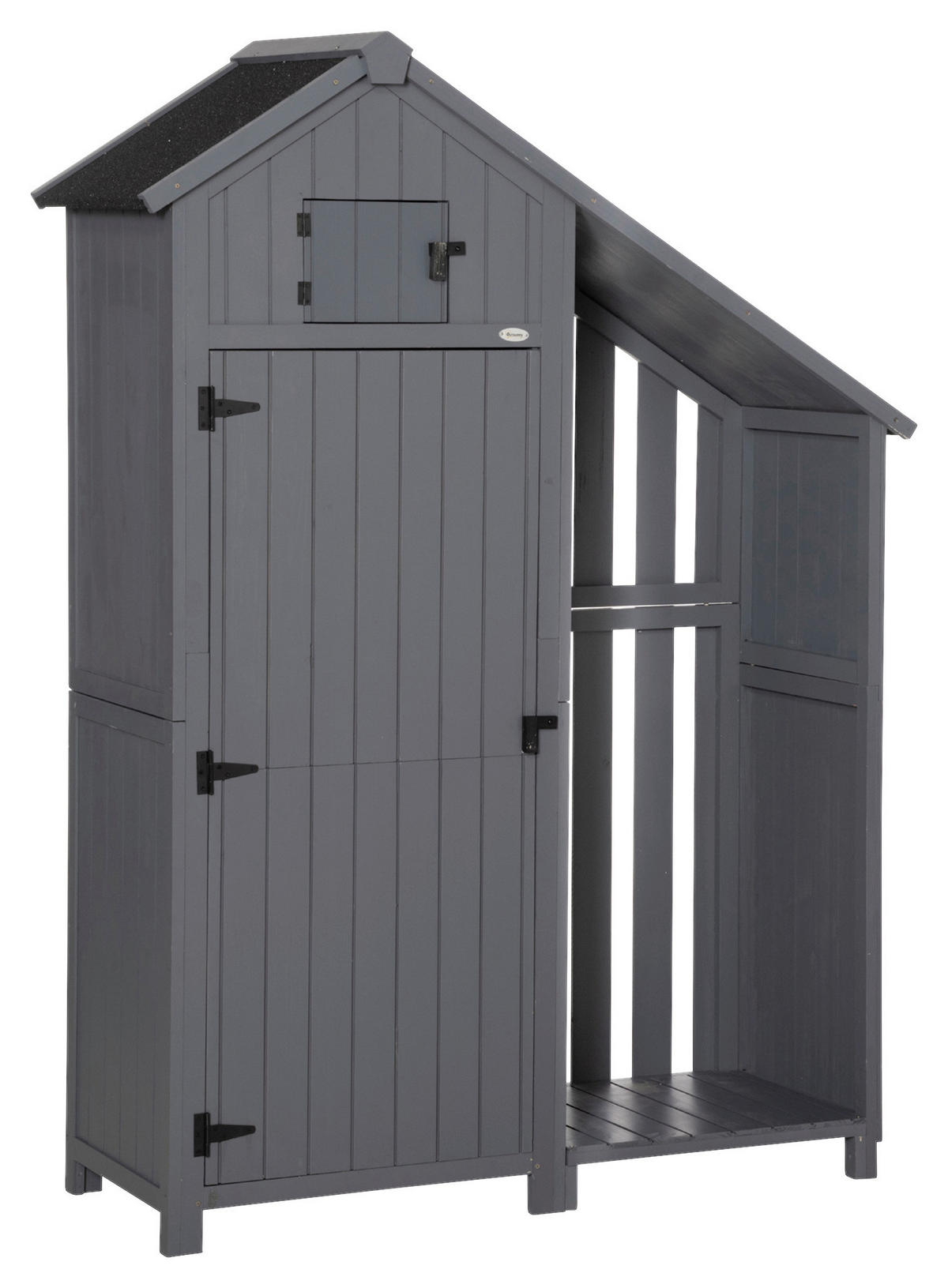 Outsunny Gartenschrank Gartenschrank - grau (129,00/51,50/180,00cm) - Outsunny
