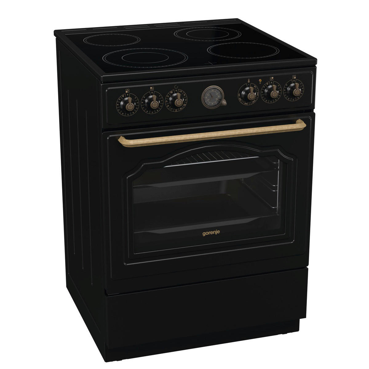 Gorenje Stand-Elektroherd schwarz B/H/T: ca. 60x85x60 cm Stand-Elektroherd GECS6B70CLB - schwarz (60,00/85,00/60,00cm) - Gorenje