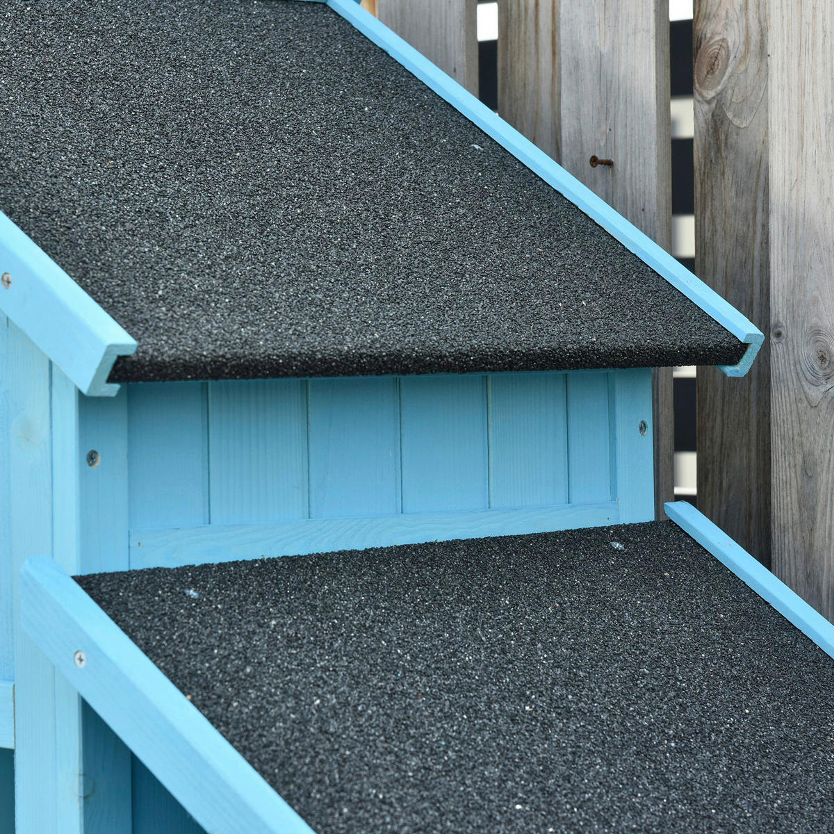 Outsunny Gartenhaus blau B/H/L: ca. 130x180x54,5 cm Gartenhaus - blau (54,50/130,00/180,00cm) - Outsunny