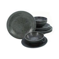 CreaTable Tafelservice Orient Mandala stein Porzellan 12 tlg. Orient Mandala - stein - CreaTable