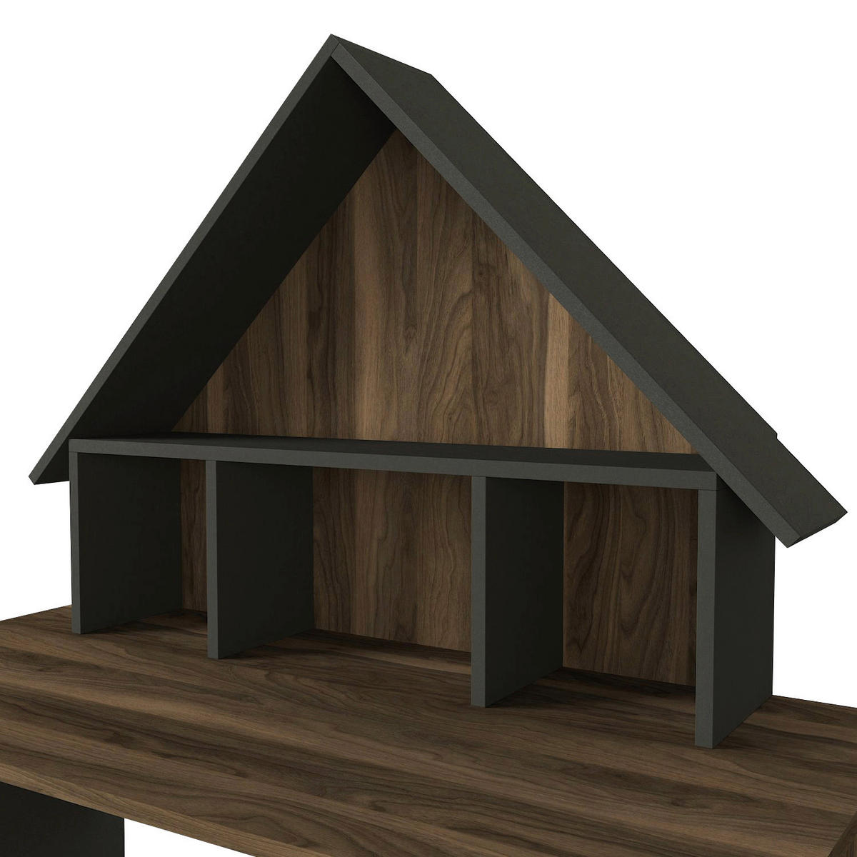 Schreibtisch Denver walnuss Nachbildung anthrazit B/H/T: ca. 120x148x60 cm Denver - walnuss/anthrazit (120,00/148,00/60,00cm) - moebel17