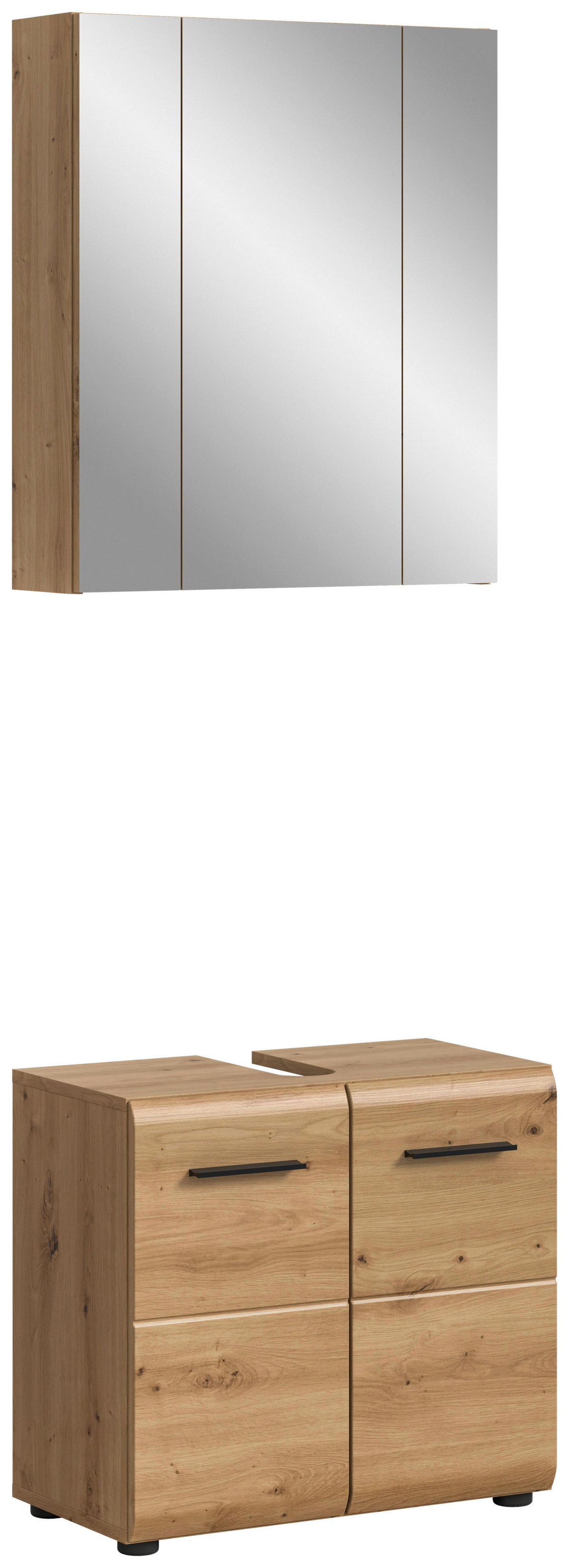 Badezimmer-Set Ice Artisan Oak Nachbildung B/H/T: ca. 60x185x30 cm Ice - (60,00/185,00/30,00cm) - xonox.home
