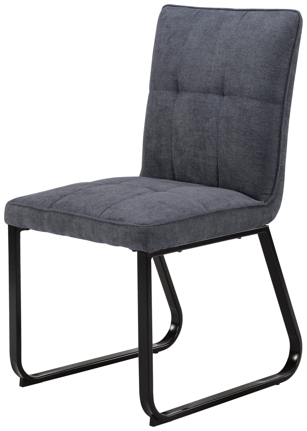 Stuhl TALEA  2er-Set dunkelgrau schwarz Webstoff Metall B/H/T: ca. 46x86x55 cm TALEA  2er-Set - schwarz/dunkelgrau (46,00/86,00/55,00cm) - byLIVING