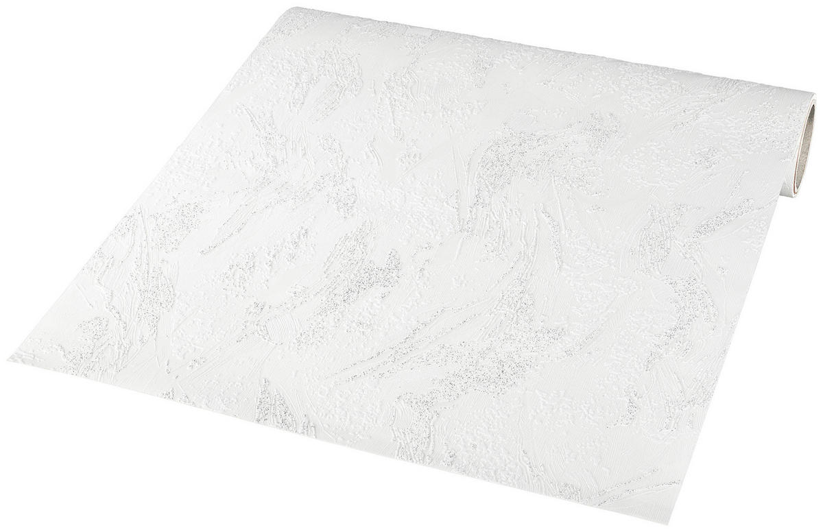 Vliestapete Glitzeroptik weiß B/L: ca. 53x1005 cm Vliestapete_10000-01 - weiß (53,00/1005,00cm)