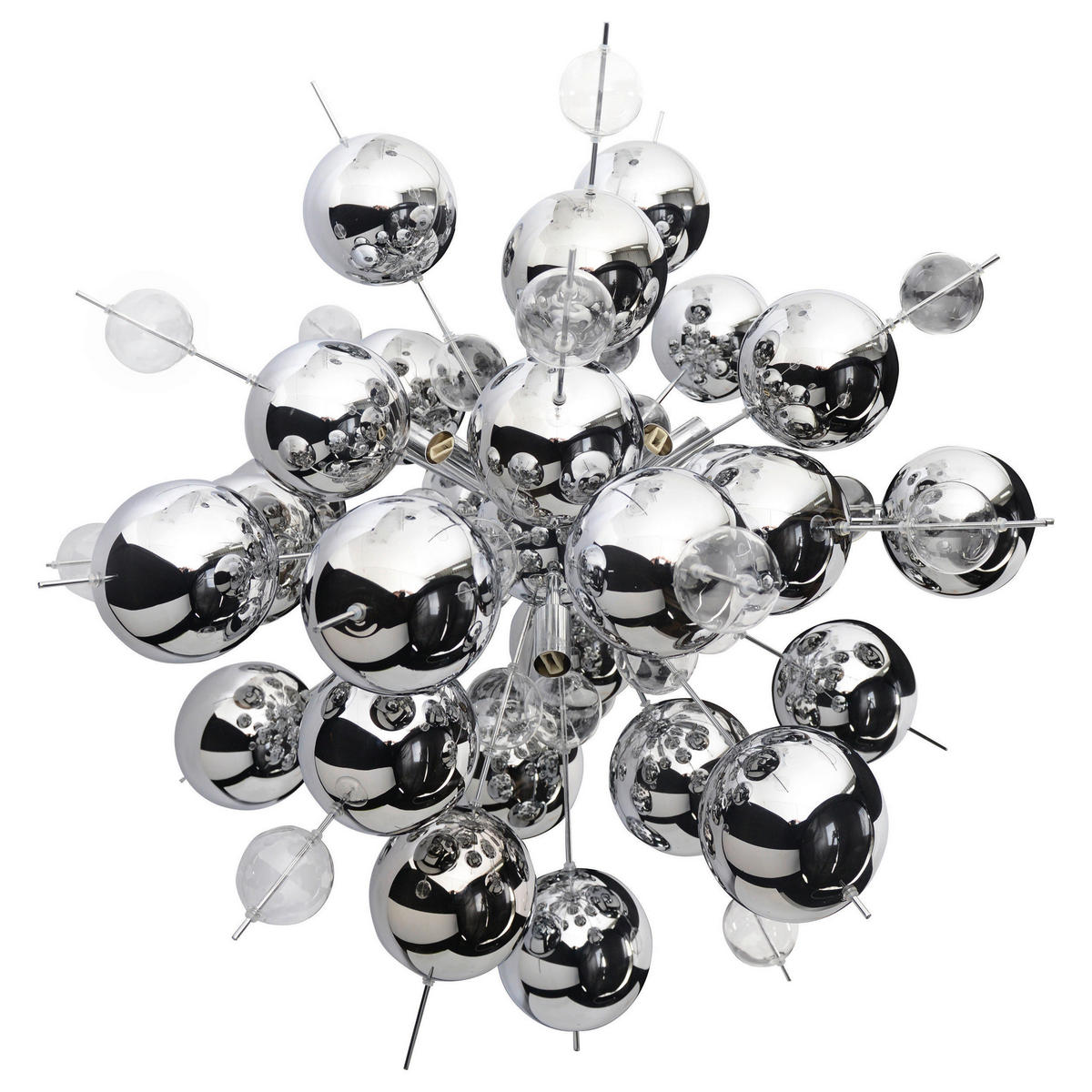 Näve Leuchten Pendelleuchte Chrom Glas Metall B/H/T/D: ca. 65x193x65x65 cm G9 10 Brennstellen EXPLOSION - Chrom (65,00/193,00/65,00cm) - Näve Leuchten