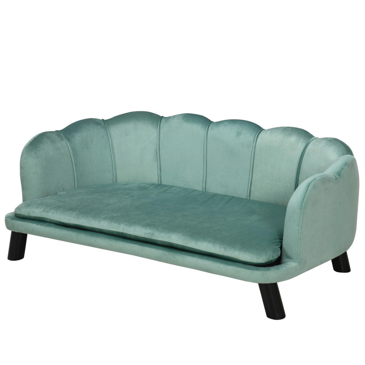 PawHut Hunde-Zubehör grün Polypropylen B/H/L: ca. 60,5x98,5x35,5 cm Hundesofa - grün (35,50/60,50/98,50cm) - PawHut