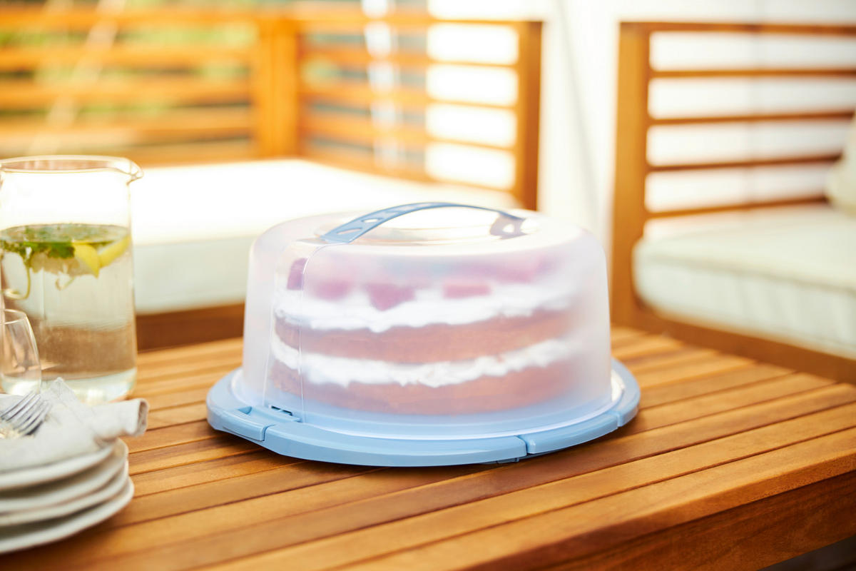 Rotho Tortenglocke COOL & FRESH blau B/H/L: ca. 34x16x38 cm COOL & FRESH - blau/transparent (38,00/34,00/16,00cm) - Rotho