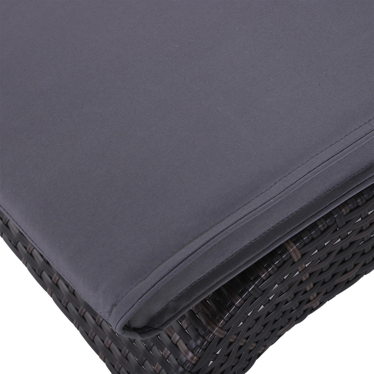 Outsunny Liegenauflage grau Polyester-Mischgewebe B/H/L: ca. 53x5x198 cm Liegenauflage_mit_Kopfkissen - grau (198,00/53,00/5,00cm) - Outsunny