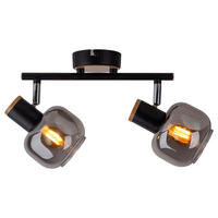 Näve Leuchten Spot schwarz Metall Glas B/H/T: ca. 40x20x10 cm E14 2 Brennstellen FUMOSO - schwarz (40,00/20,00/10,00cm) - Näve Leuchten