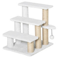 PawHut Haustiertreppe weiß Spanplatte B/H/L: ca. 40x48x45 cm Haustiertreppe - weiß (45,00/40,00/48,00cm) - PawHut