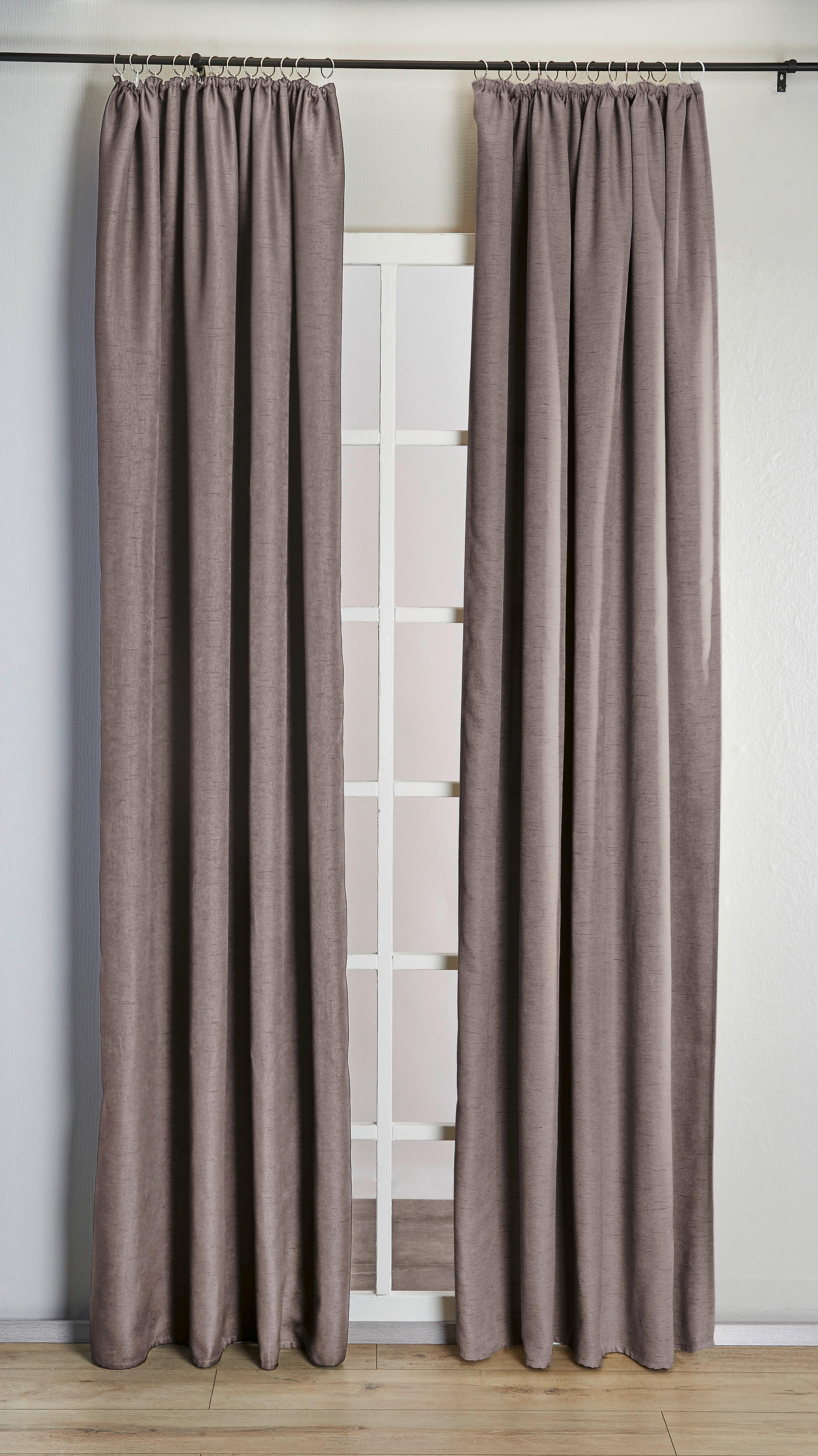 Verdunklungsvorhang Henry taupe B/L: ca. 135x245 cm günstig online kaufen