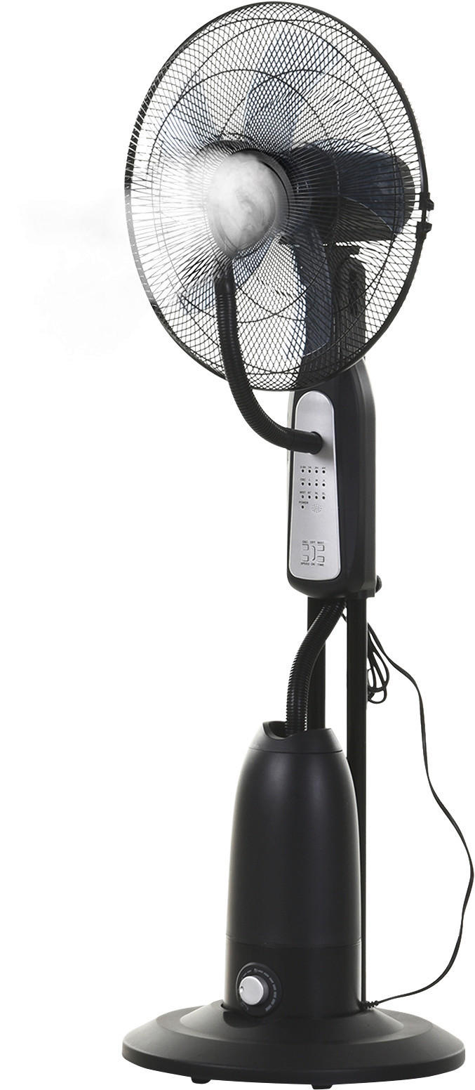 Thumbnail - HOMCOM Standventilator mit Wasserzerstäuber schwarz Metall Kunststoff H/D: ca. 120x44 cm