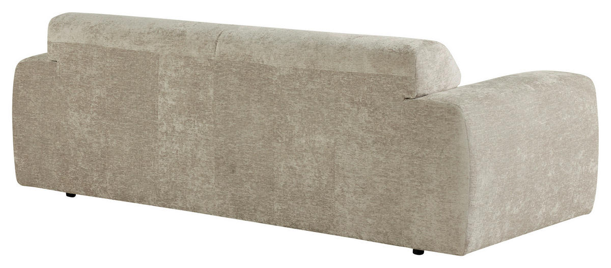 Sofa Ando beige Microfaser B/H/T: ca. 236x78x99 cm Ando - beige/schwarz (236,00/78,00/99,00cm)