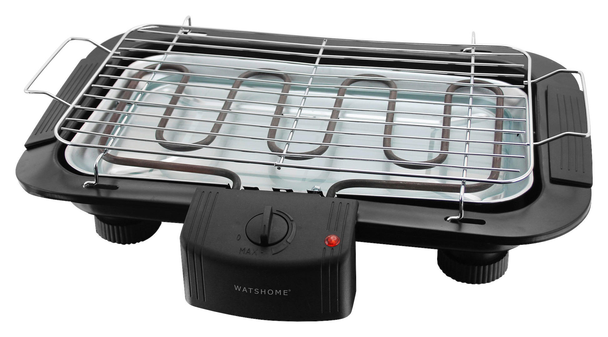 Emerio Barbecue-Standgrill schwarz Metall B/H/L: ca. 8,8x48x35,8 cm Barbecue-Grill BG-110458.5 - schwarz (35,80/8,80/48,00cm) - Emerio