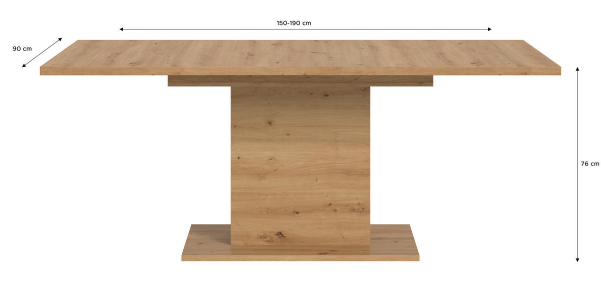 Esstisch MOTION Artisan Oak Nachbildung B/H/T: ca. 150x76x90 cm MOTION - (150,00/76,00/90,00cm) - xonox.home