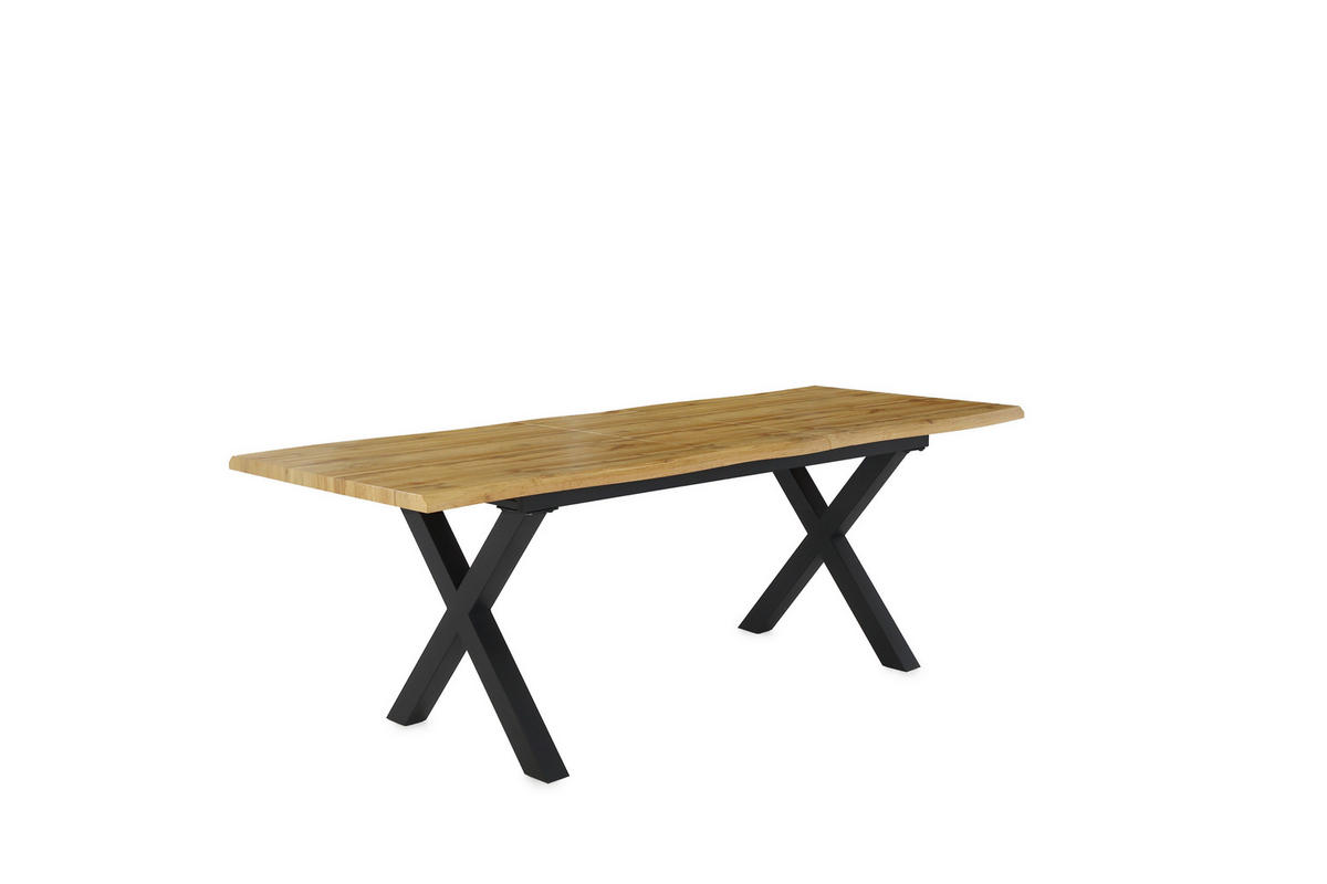 Esstisch  Wildeiche Nachbildung B/T: ca. 180x90 cm Xavier_Esstisch_6003662 - schwarz (180,00/90,00cm)