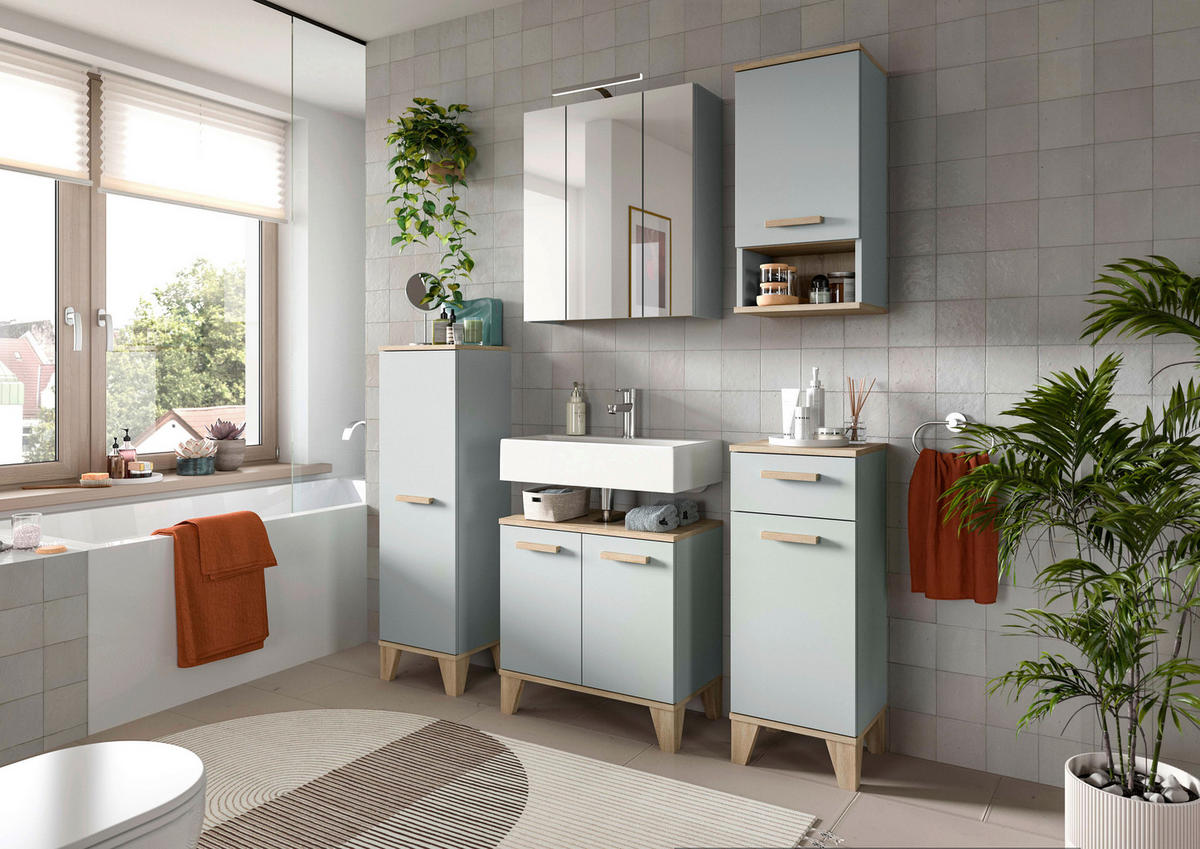 Badezimmer-Set STAR Eiche Nachbildung B/H/T: ca. 60x68x19 cm STAR - Eiche (60,00/68,00/19,00cm) - xonox.home