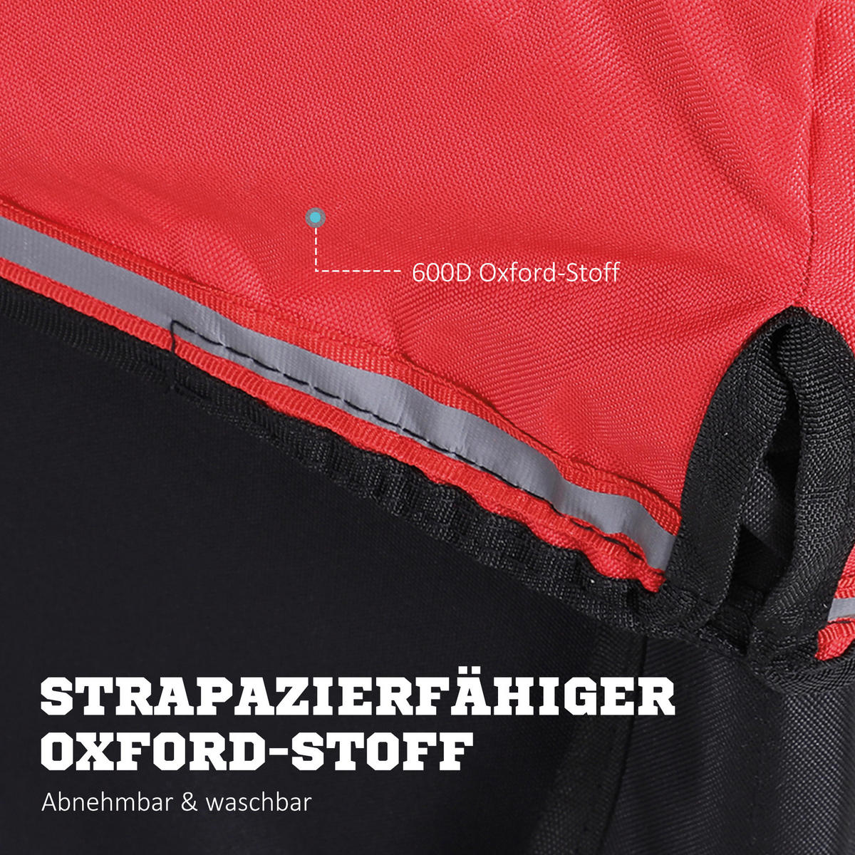 HOMCOM Fahrradanhänger schwarz schwarz B/H/L: ca. 88x60x140 cm Fahrradanhänger 5550-3432 - schwarz (140,00/88,00/60,00cm) - HOMCOM