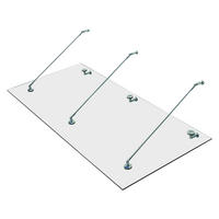 HOMCOM Vordach transparent B/L: ca. 90x200 cm Glasvordach 02-0554 - transparent (90,00/200,00cm) - HOMCOM