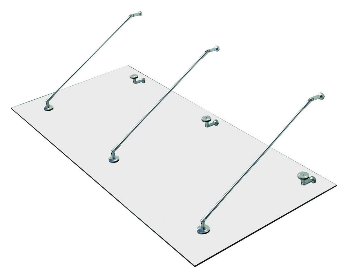 HOMCOM Vordach transparent B/L: ca. 90x200 cm Glasvordach 02-0554 - transparent (90,00/200,00cm) - HOMCOM