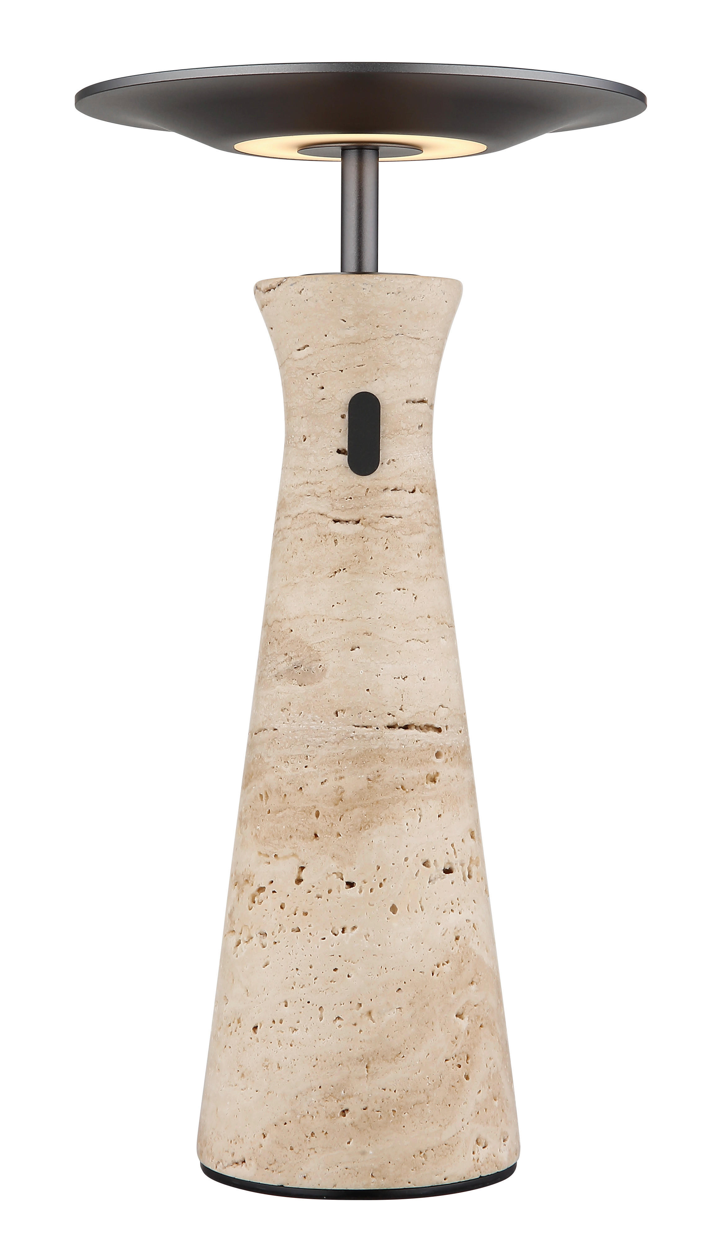 Thumbnail - GLOBO Tischleuchte Graphit grau Opal Aluminium Stein H/D: ca. 33,6x20 cm 1 Brennstellen