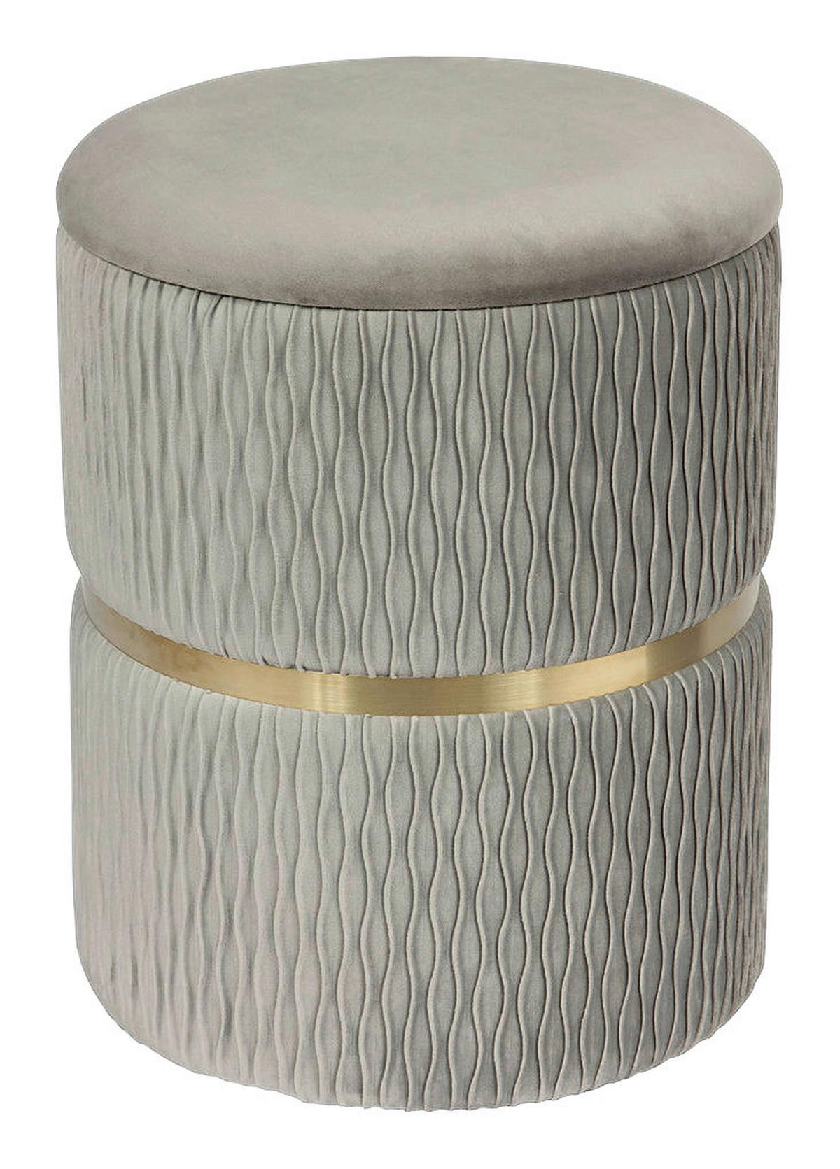 360 Living Hocker Milas 100 2er-Set grau H/D: ca. 44x36 cm Milas 100 2er-Set - grau (36,00/44,00cm) - 360 Living