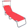 VCM Sonnenliege rot Polyester-Mischgewebe B/H/L: ca. 55x34x190 cm Sonnenliege - rot (190,00/55,00/34,00cm) - VCM