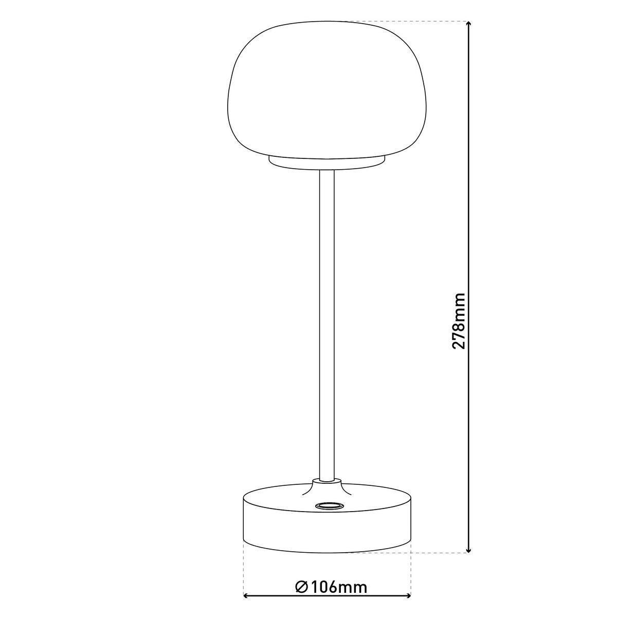 Näve Leuchten LED-Tischleuchte schwarz Glas Metall B/H/T/D: ca. 10,5x30x10,5x10,5 cm PINA - schwarz (10,50/30,00/10,50cm) - Näve Leuchten