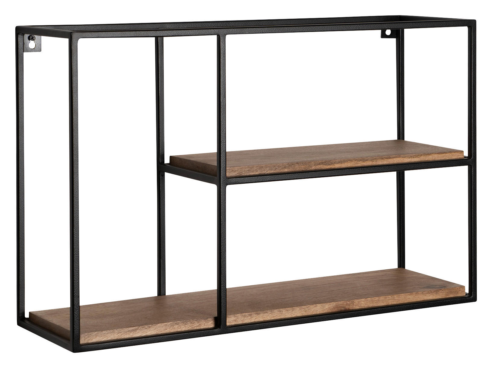 Wandregal schwarz B/H/T: ca. 60x40x18 cm Wandregal - schwarz (60,00/40,00/18,00cm) - Wohnling