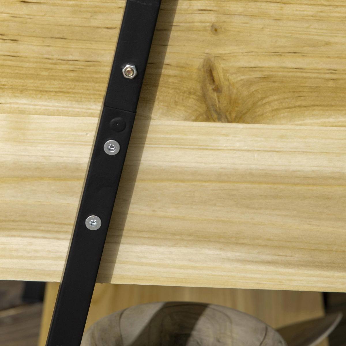 Outsunny Hochbeet natur Polyester B/H/L: ca. 30x125x80 cm Hochbeet - natur (80,00/30,00/125,00cm) - Outsunny