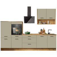 Impuls Küchenblock IP1200 salbei B/T: ca. 280x60 cm IP1200 - schwarz/salbei (280,00/60,00cm) - Impuls