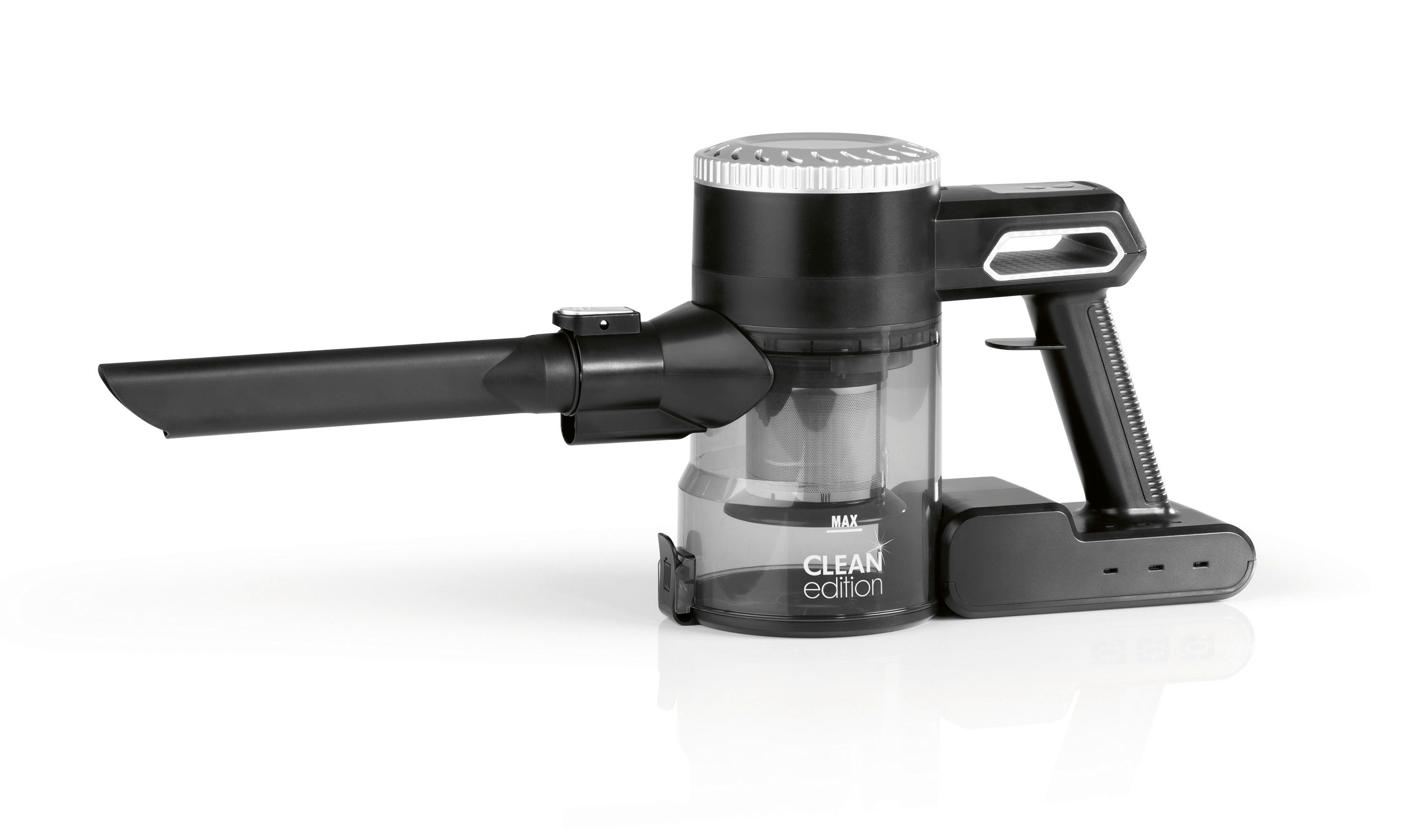 Handstaubsauger schwarz silber Metall Kunststoff B/H/L: ca. 12x113x33 cm Akku-Hand-/u.Bodenstaubsauger - schwarz/silber (33,00/12,00/113,00cm)