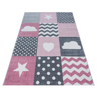Ayyildiz Teppich KIDS pink B/L: ca. 80x150 cm KIDS - pink (80,00/150,00cm) - Ayyildiz