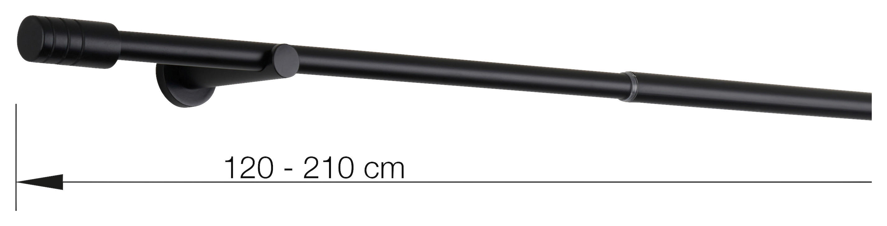 ondeco Stilgarnituren rillcube schwarz Metall ausziehbar von ca. 120 bis 210 cm 1.0 Läufe rillcube - schwarz - ondeco