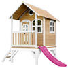 AXI Spielhaus Tom braun B/H/L: ca. 287x231x191 cm Tom - braun/lila (191,00/287,00/231,00cm) - AXI