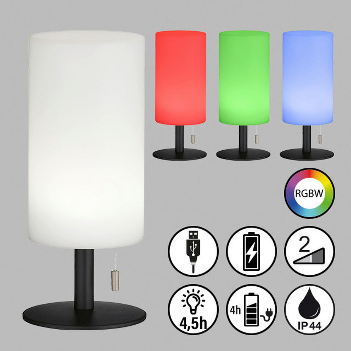 LED-Außenleuchte 850246 Larino anthrazit weiß H/D: ca. 28x12 cm Larino - weiß/anthrazit (12,00/28,00cm) - easy! by FHL