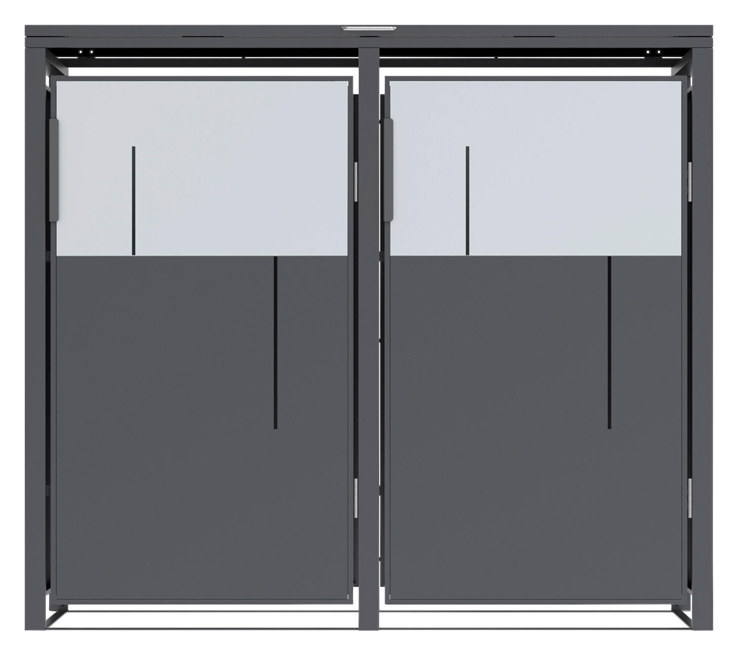 Westmann Mülltonnenbox Tonus anthrazit B/H/L: ca. 132x116x80 cm Tonus - anthrazit (80,00/132,00/116,00cm) - Westmann