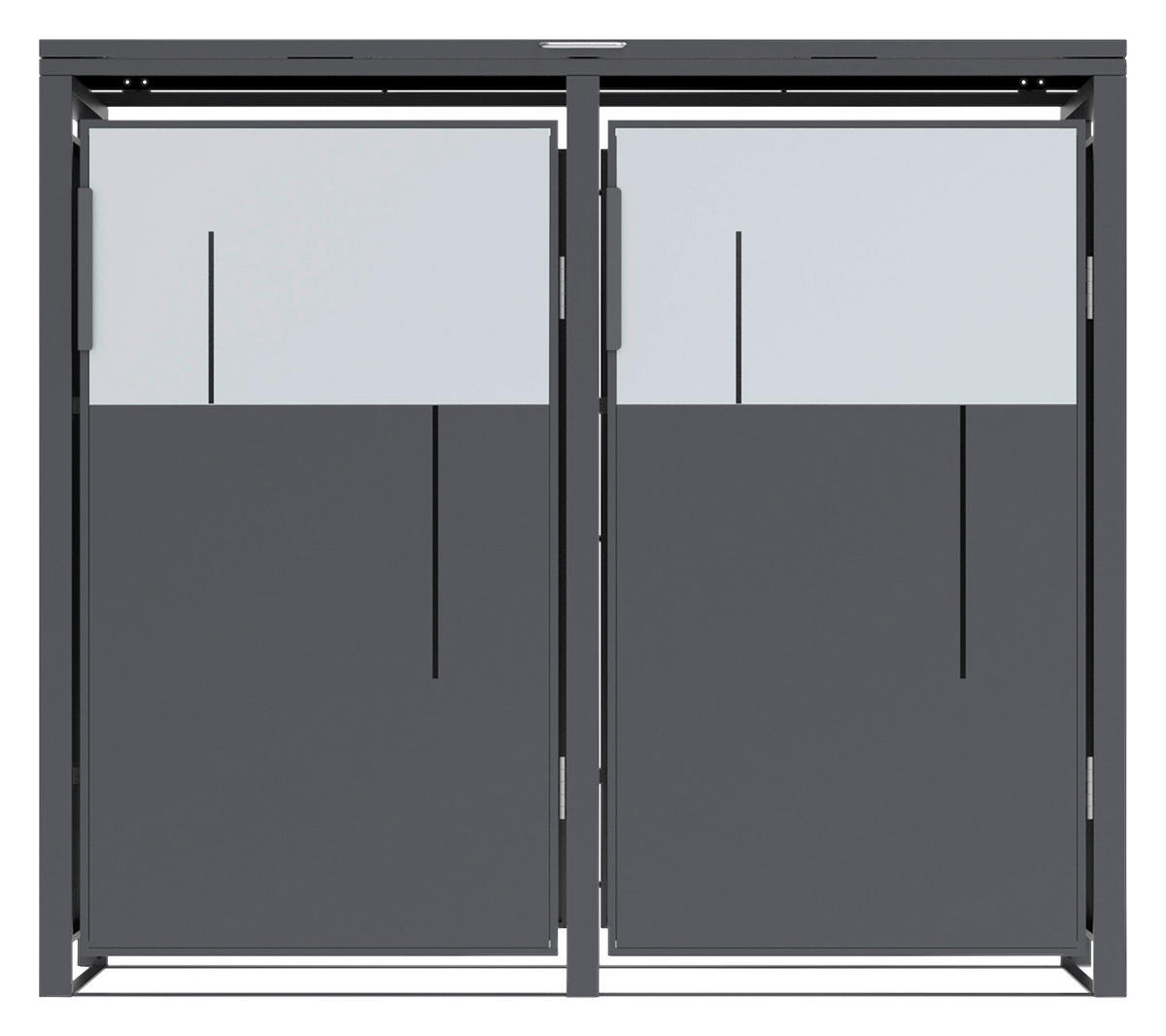 Westmann Mülltonnenbox Tonus anthrazit B/H/L: ca. 132x116x80 cm Tonus - anthrazit (80,00/132,00/116,00cm) - Westmann