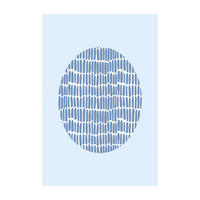 Komar Poster Shelly Patterns Blue Gemustert B/L: ca. 50x70 cm Shelly Patterns Blue - (50,00/70,00cm) - Komar