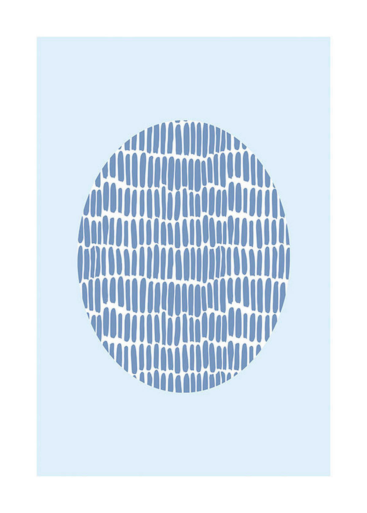 Komar Poster Shelly Patterns Blue Gemustert B/L: ca. 50x70 cm Shelly Patterns Blue - (50,00/70,00cm) - Komar