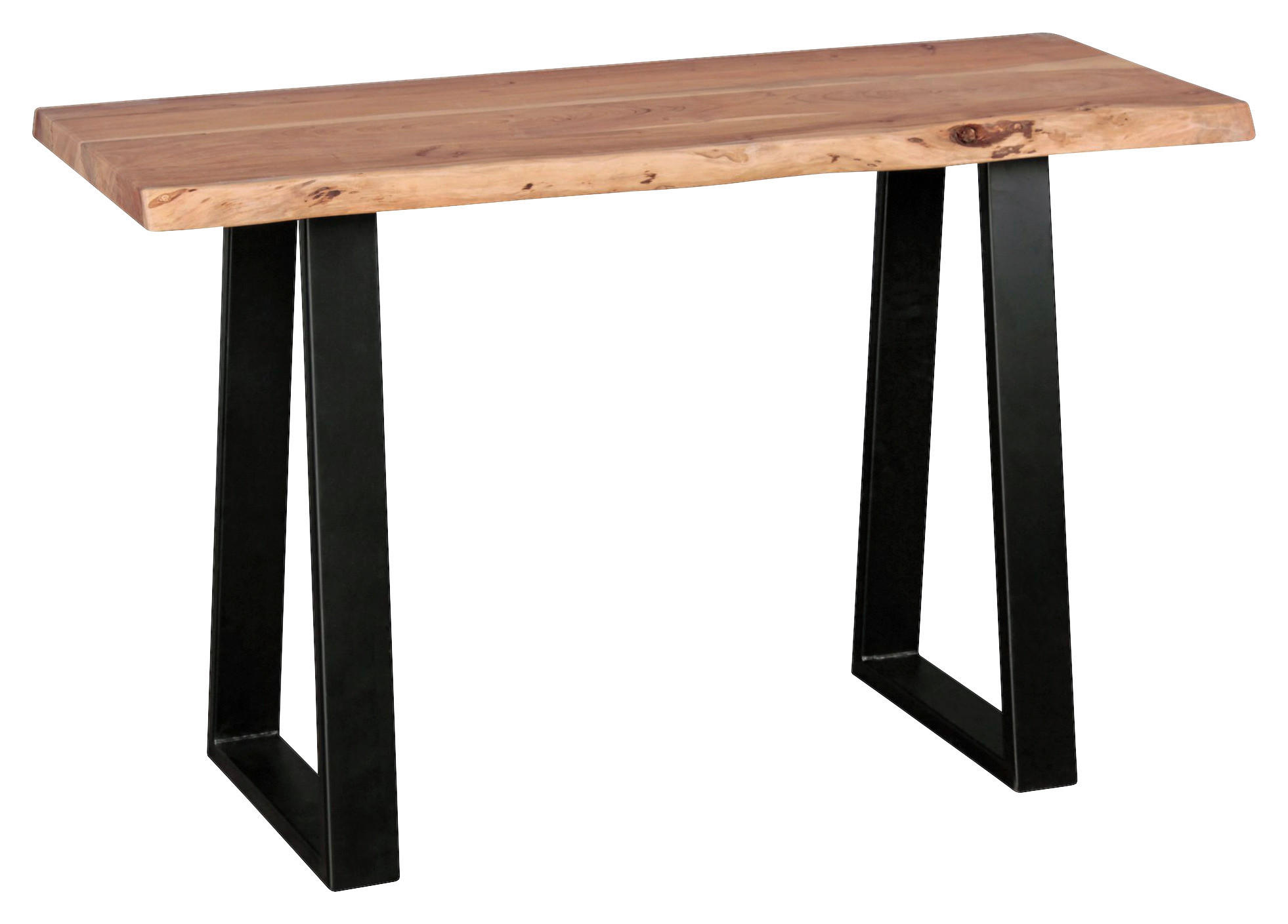 Konsolentisch natur schwarz Akazie B/H/T: ca. 120x75x45 cm Konsolentisch - natur/schwarz (120,00/75,00/45,00cm) - Wohnling
